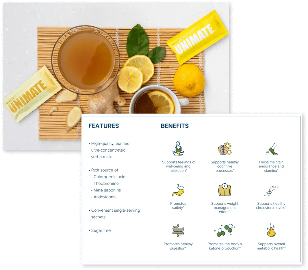 Unicity Unimate features and benefits